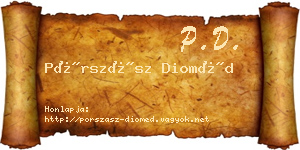 Pórszász Dioméd névjegykártya